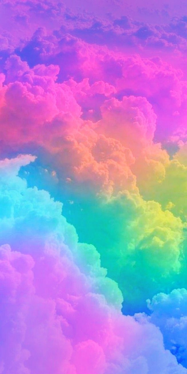 Colorful rainbow pastel clouds wallpaper💖☁️ in 2022 Sparkle wallpaper, Simple iphone wallpaper, Pretty wallpapers backgrounds