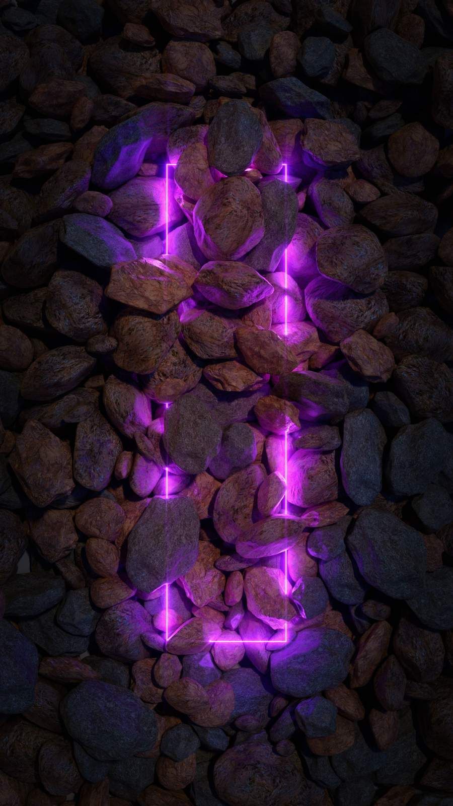 Neon Light In Stones IPhone Wallpaper - IPhone Wallpapers