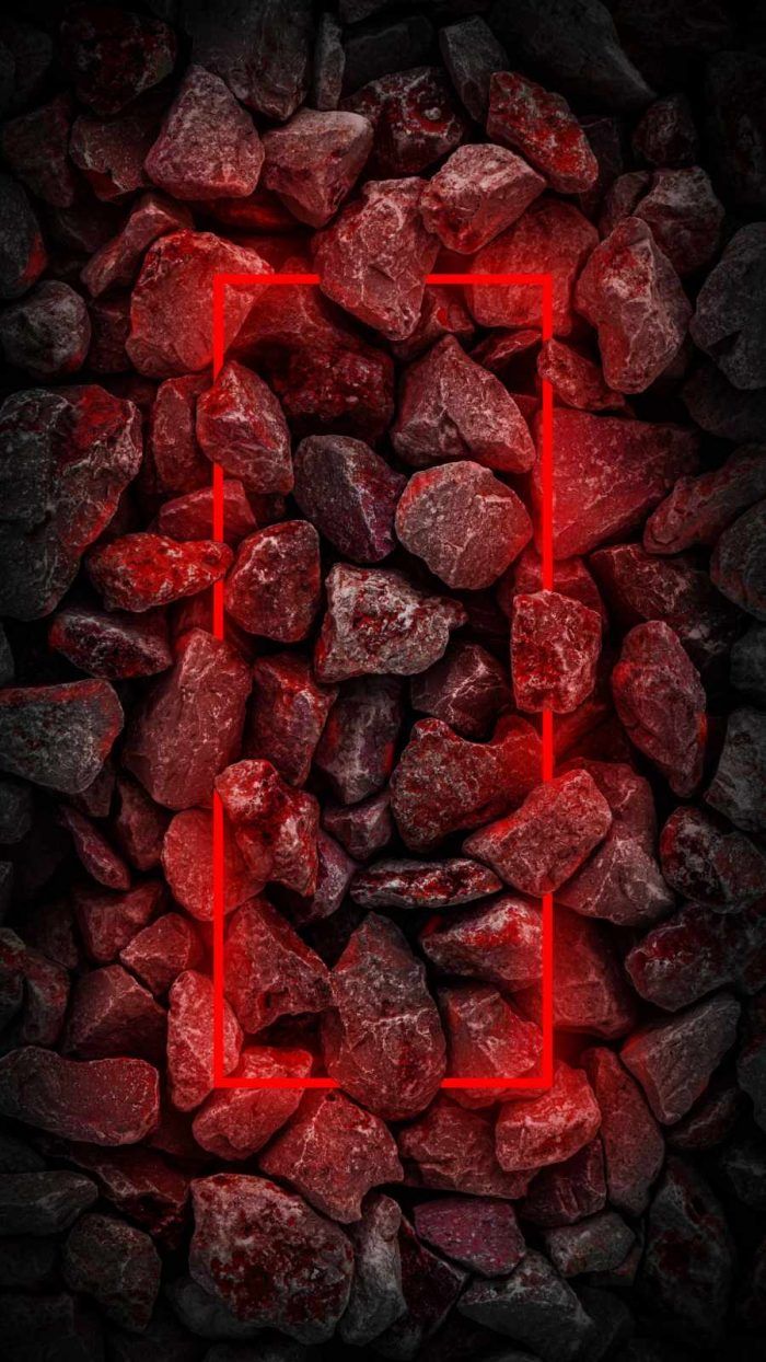 Red Neon Stones - IPhone Wallpapers