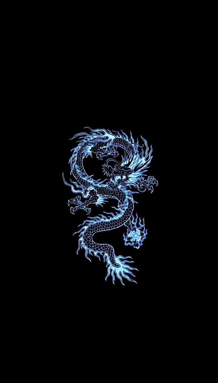 Black-subzero Dragon Wallapaper Astethic