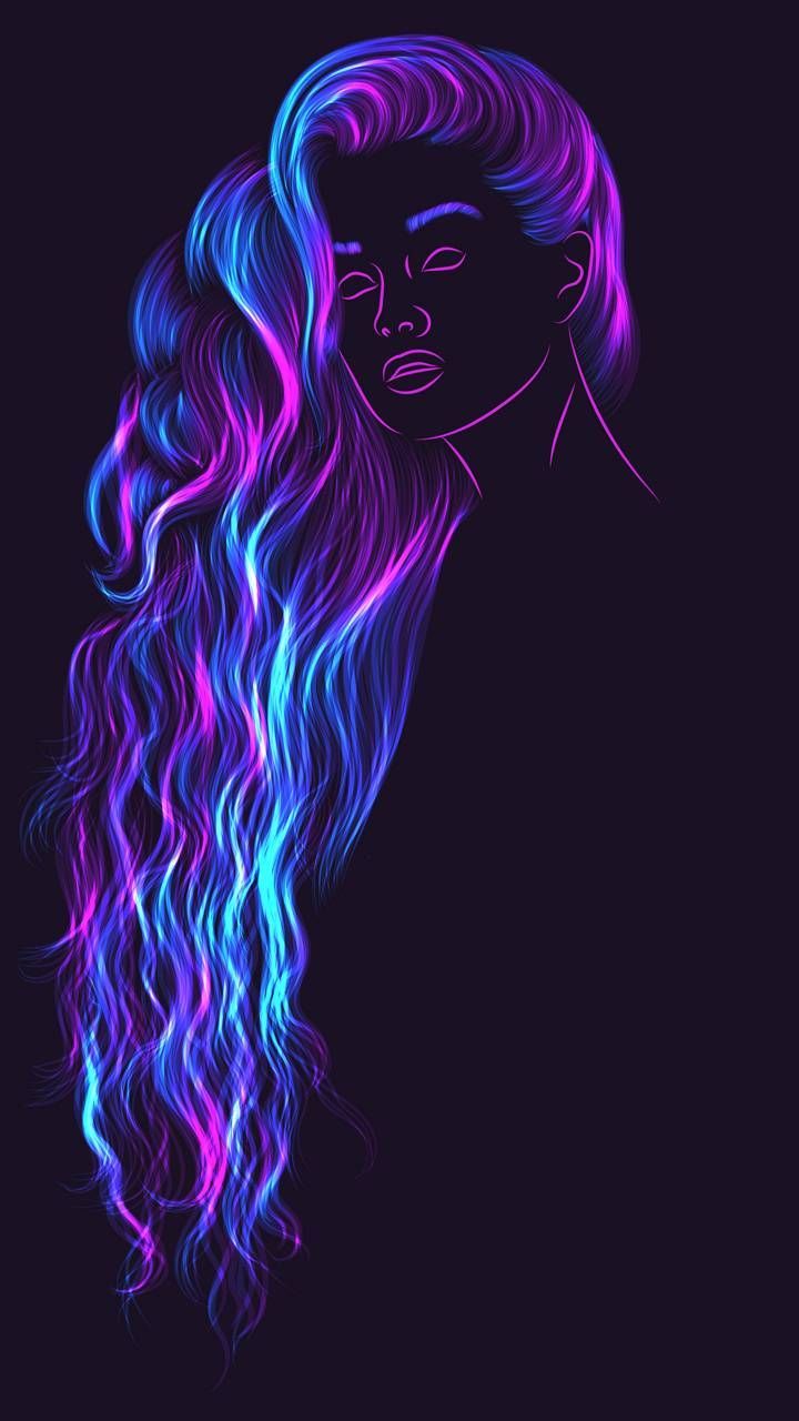 Neon Girl Wallpaper By Fernandolizondro - 5209 82B