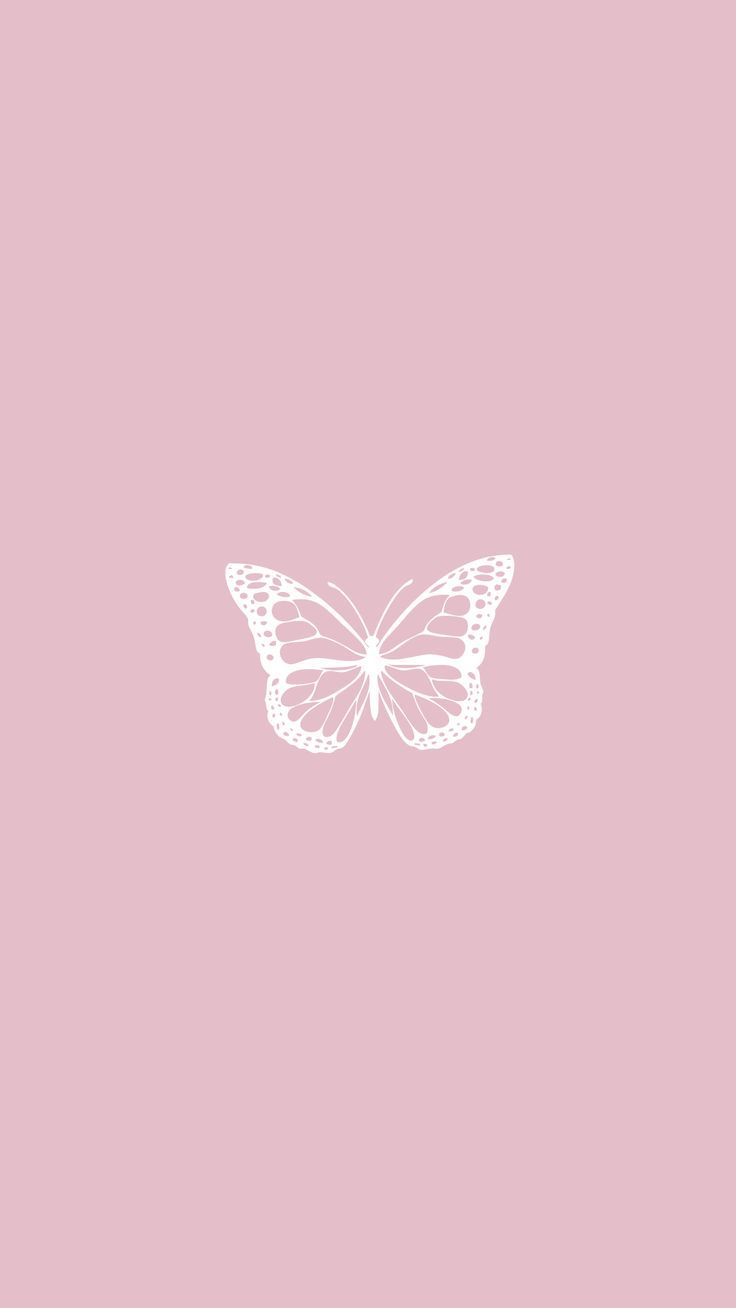 Pink Butterfly Aesthetic Wallpaper