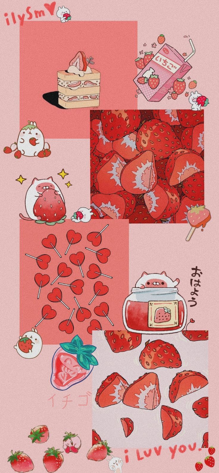 ∆•Strawberry•∆ Iphone wallpaper kawaii, Wallpaper iphone cute, Cute wallpapers