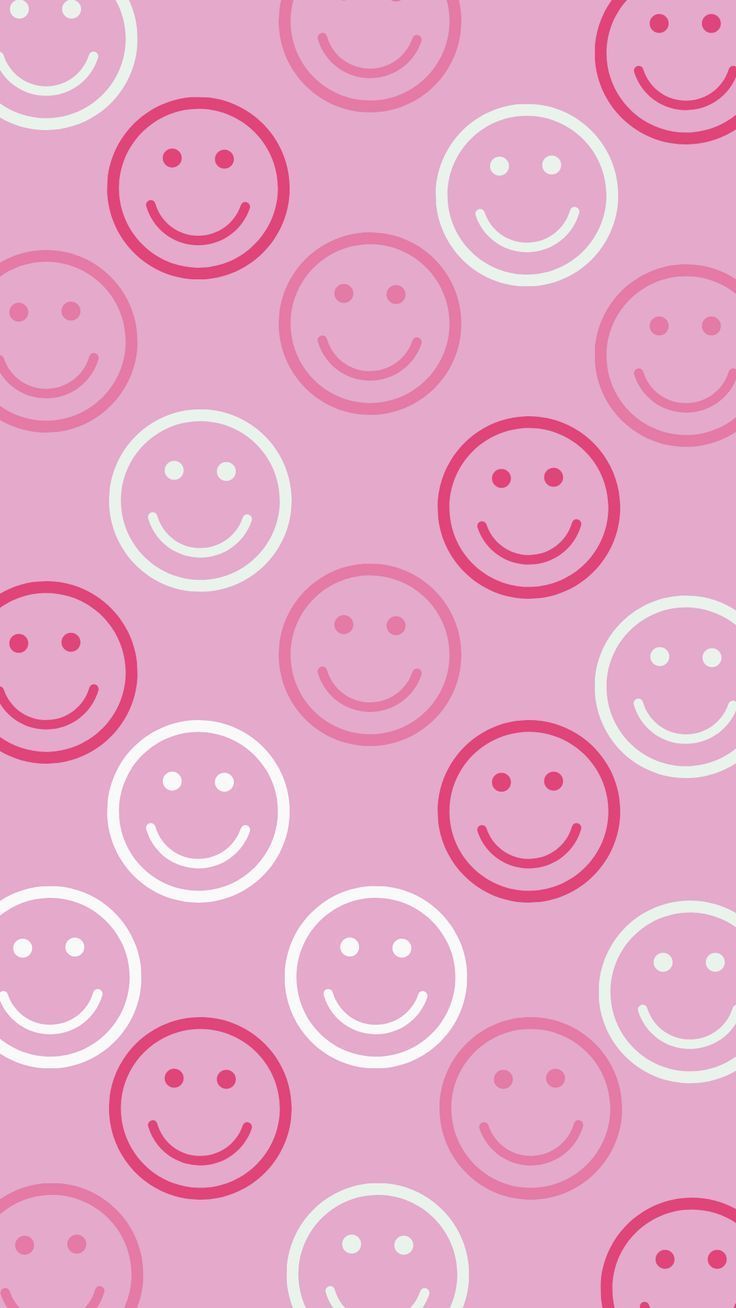 Trendy Aesthetic Pink Smiley Face Phone Wallpaper in 2022 Pink wallpaper backgrounds, Phone wallpaper pink, Pink wallpaper iphone