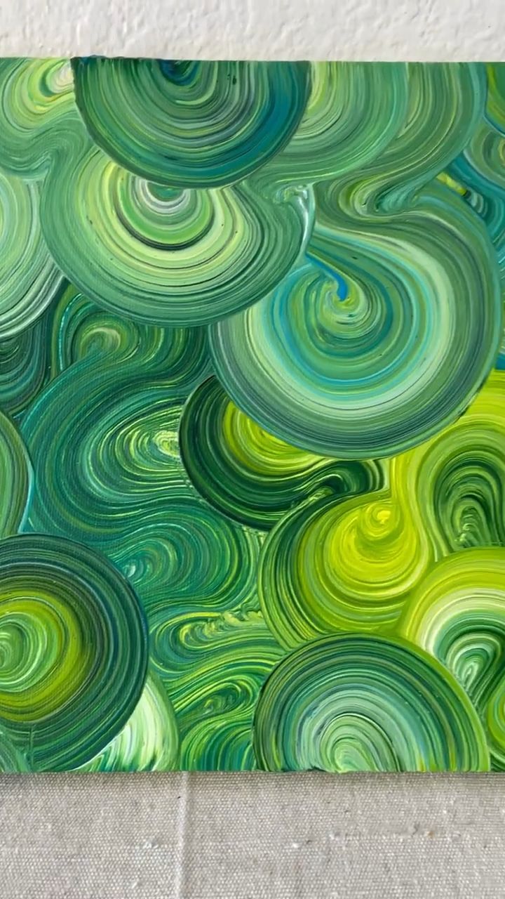 Painting Ideas On Canvas Original Green Acrylic Abstract Art Paintnigs