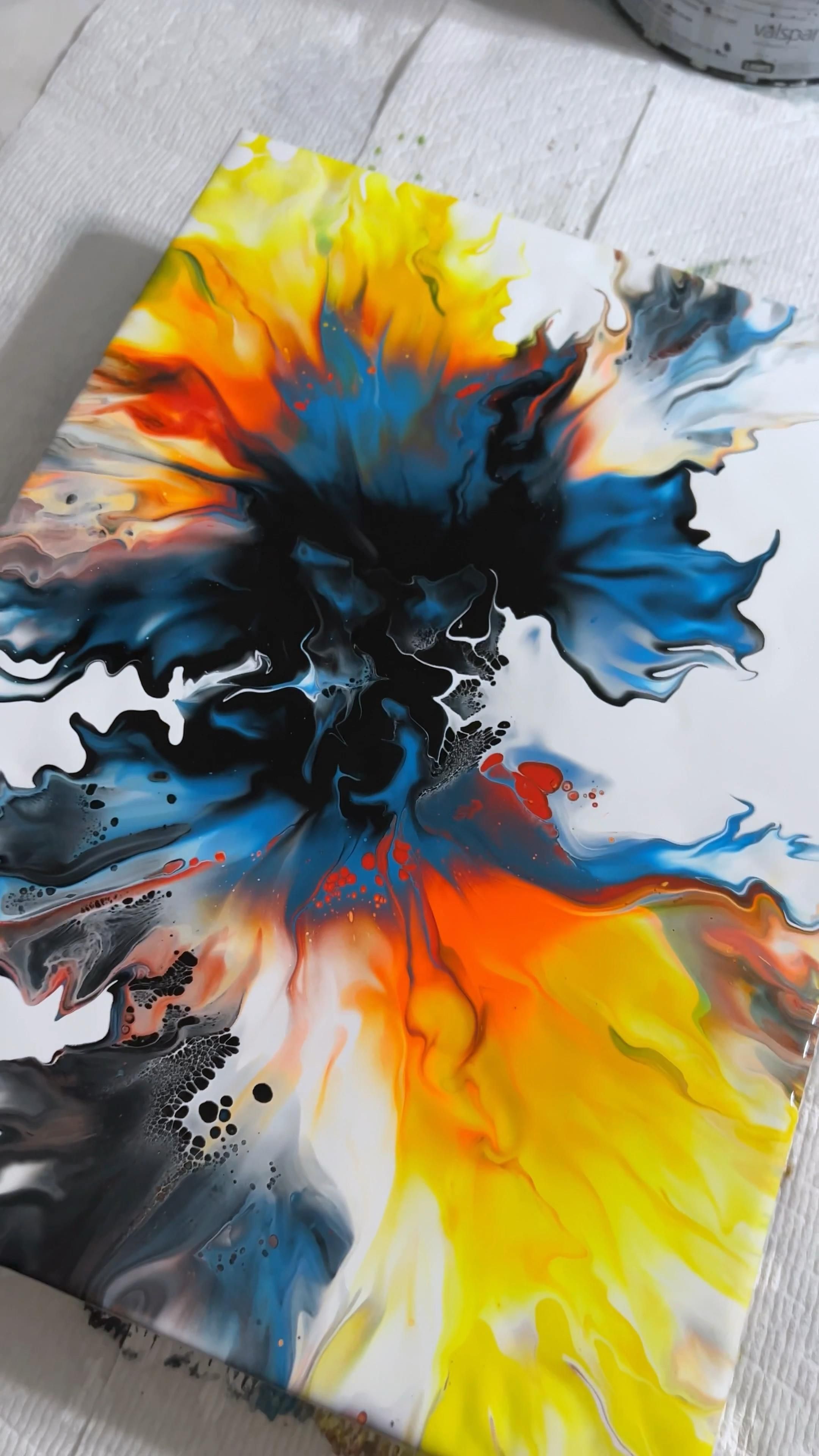 Galaxy Fire - Acrylic Dutch Pour Painting - YouTube