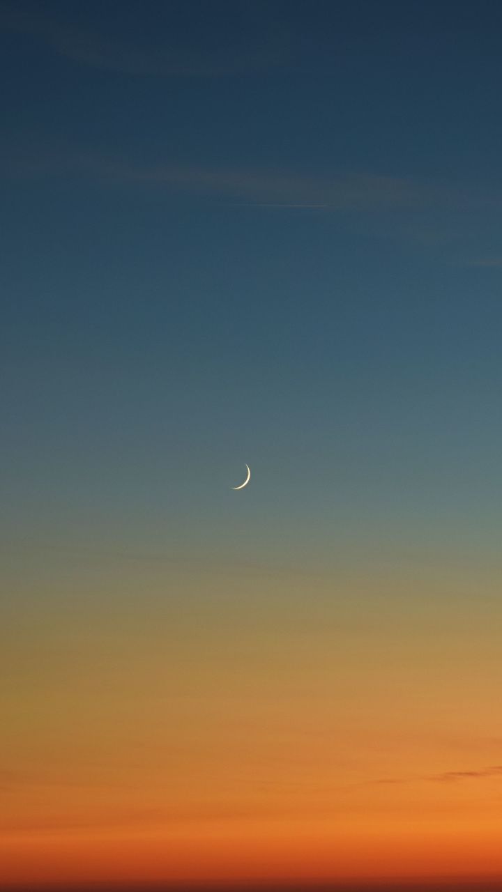 Sunset, minimal, starry sky, beautiful, 720x1280 wallpaper