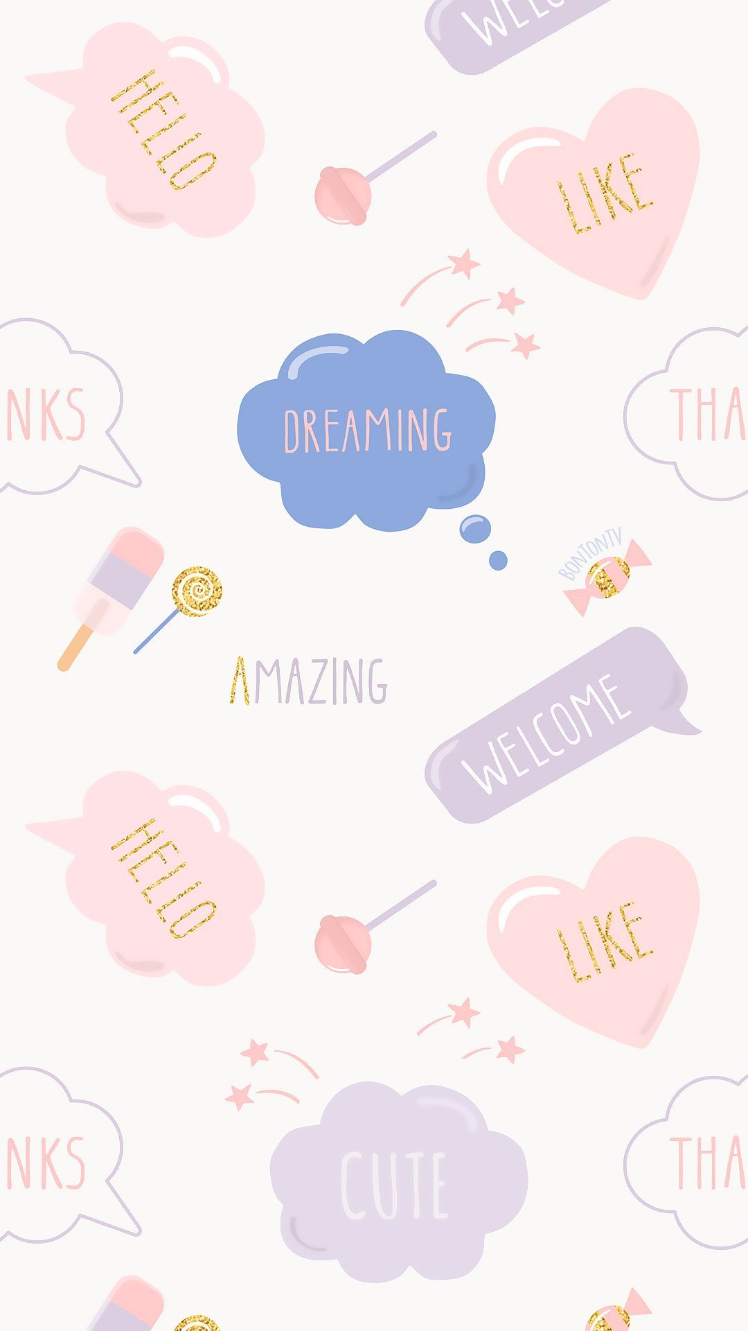 Phone Wallpapers Hd Cute Pastel Text - By Bonton Tv - Free Backgrounds  295