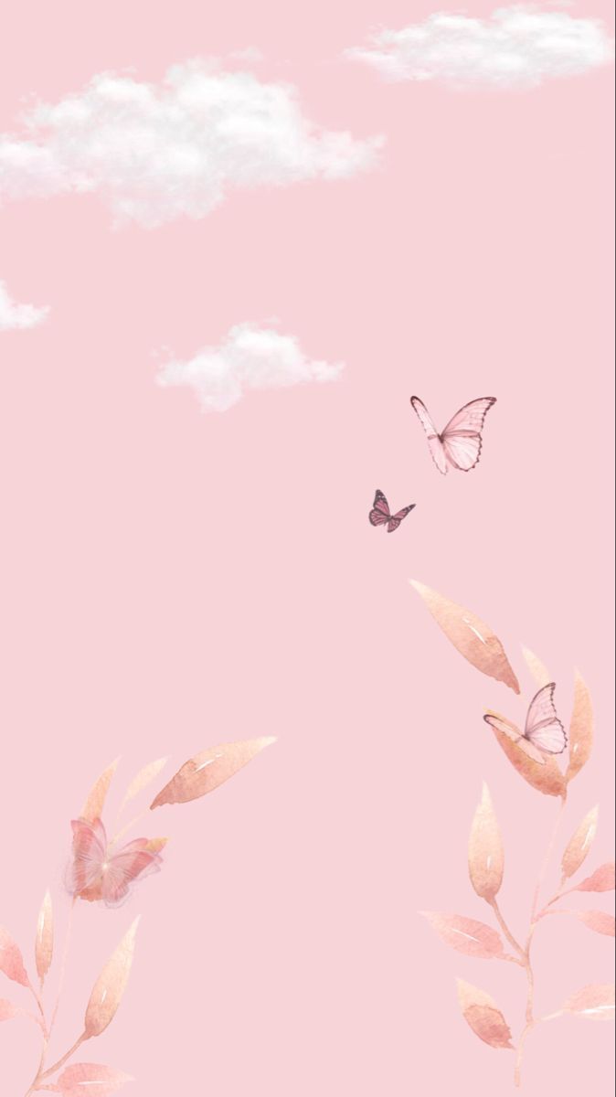 Abstract pink butterfly wallpaper