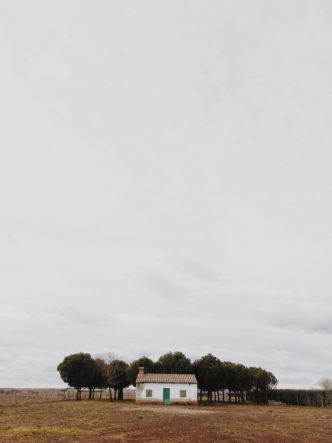 Desolate brick cottage