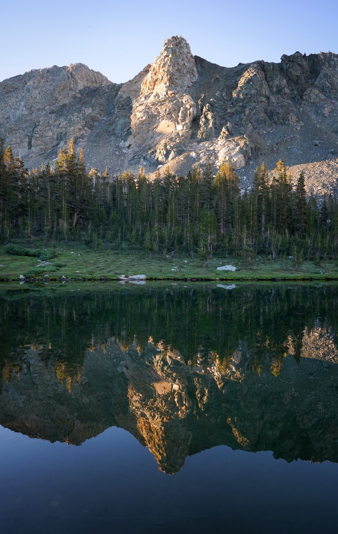 An idyllic morning scene at Little Five Lakes near Mineral King, CA. My friend convinced me to get up at 5:30 for the sunrise despite having 5,000ft of climbing planned that day – he fell in the lake, so it was a great decision.