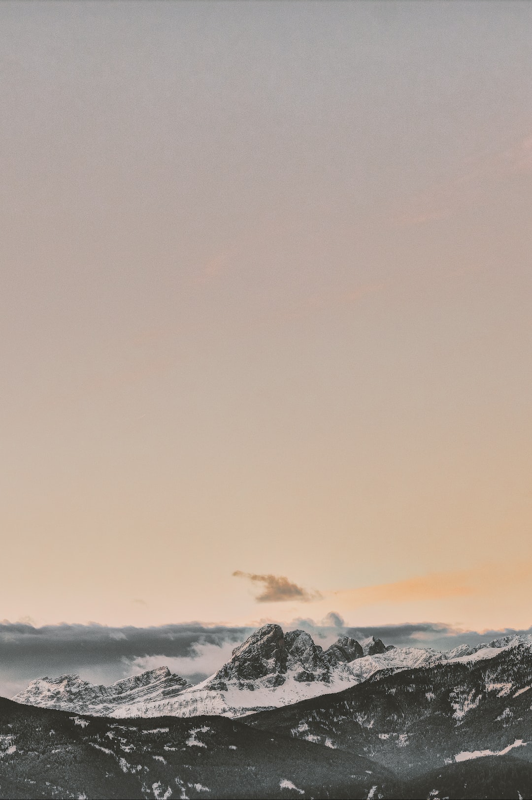 Sass Putia, a famous summit in the Italian Dolomites, snapped in the early morning on a cold january day!