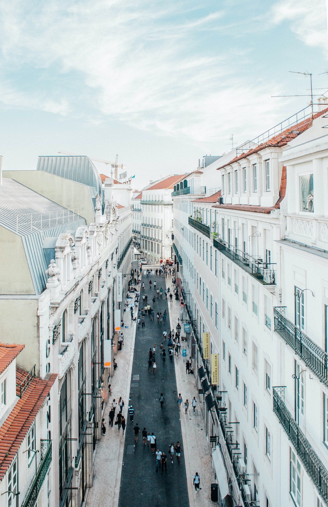 White buildings in Lisbon