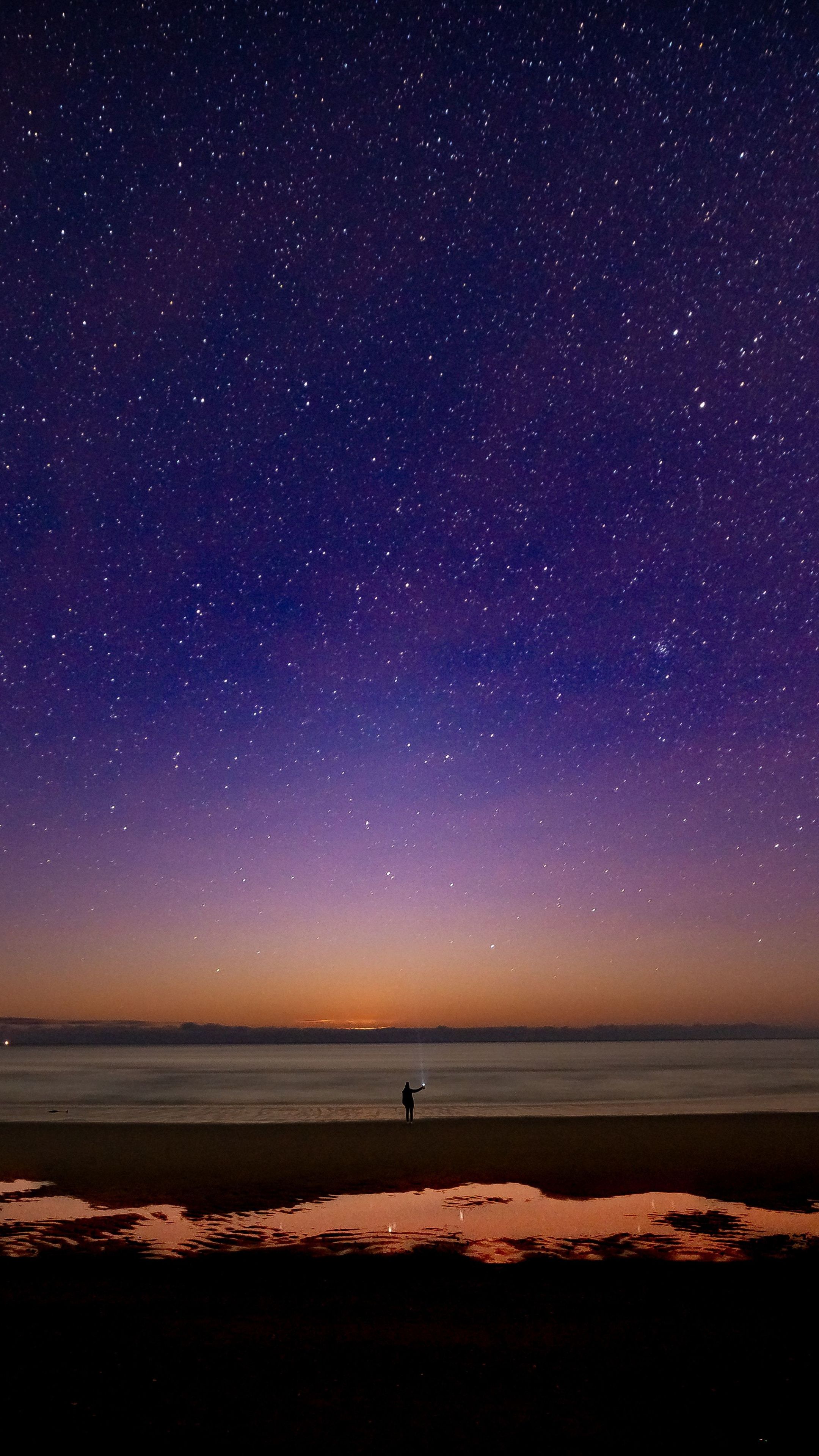 Starry night, sky, 2160x3840 wallpaper