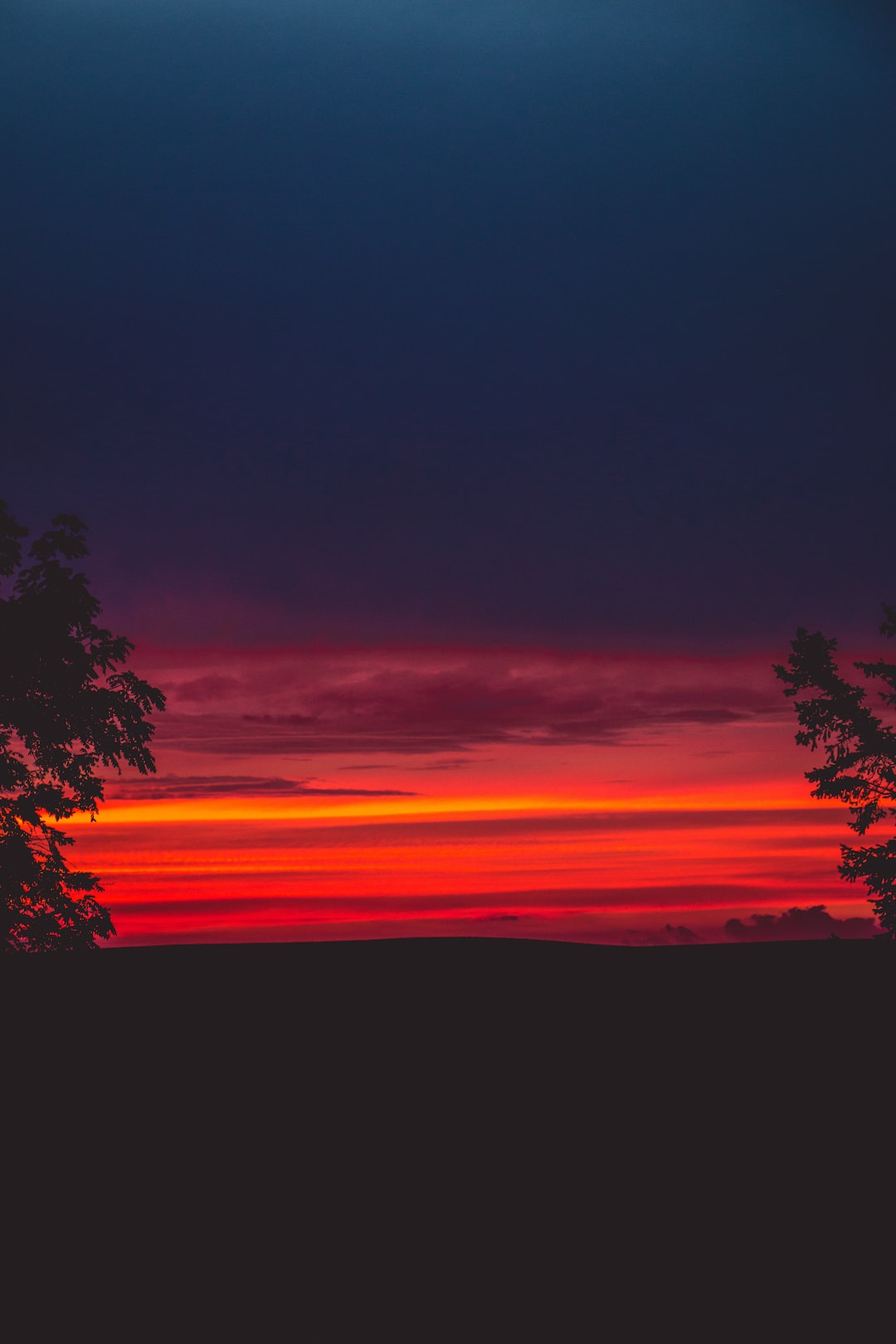 Countryside summer sunset.