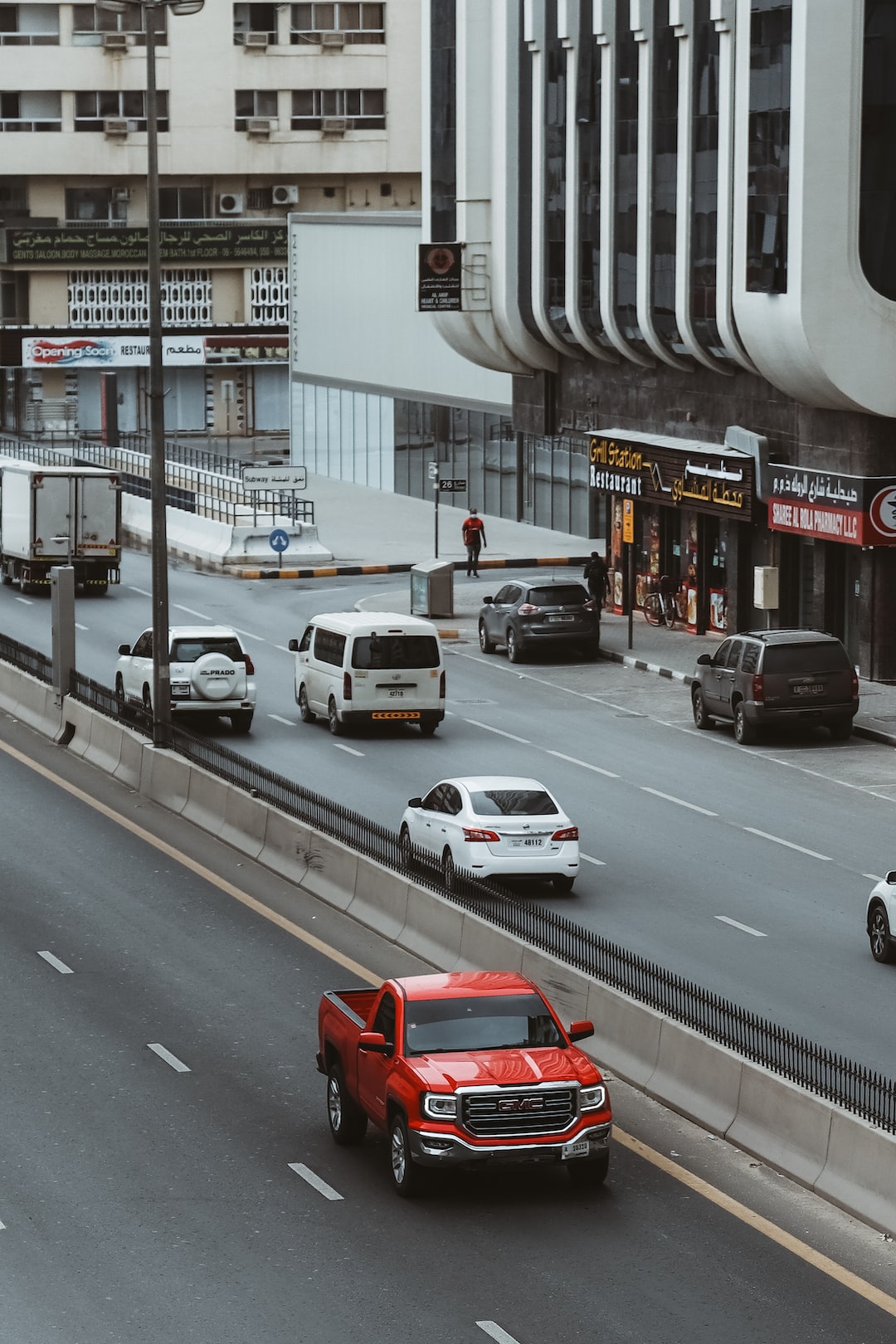 Busy road view