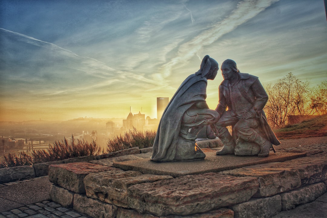 Statue at Points of View Park in Pittsburgh PA