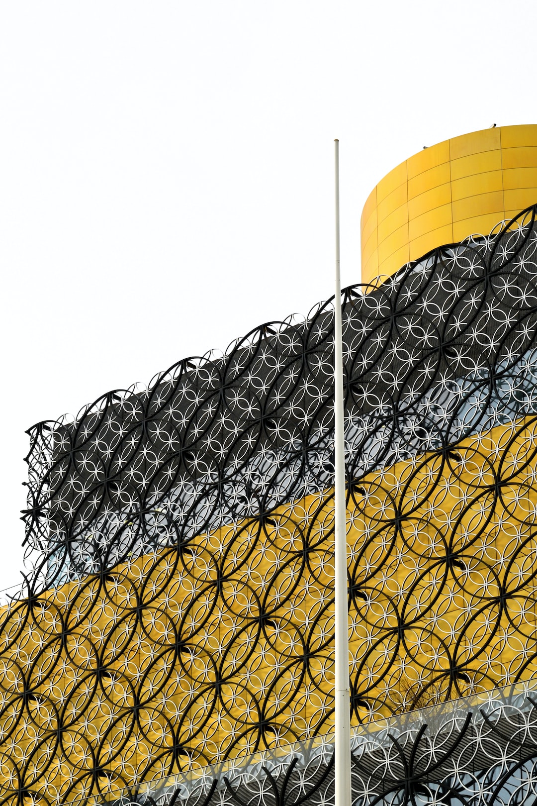 Architecture- Library of Birmingham by Mecanoo. The overlapping metal rings create a visual reference the city's Jewellery Quarter area.