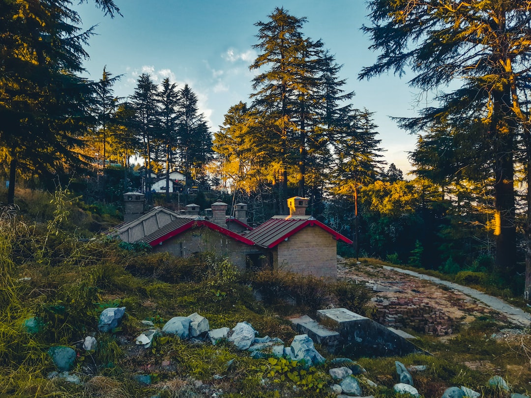 Hillside homes at Mukteshwar, Uttarakhand, India