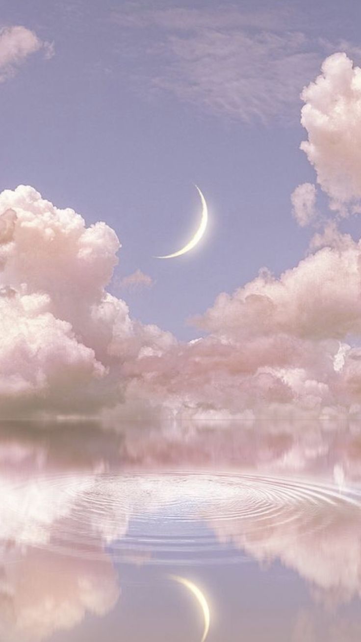 moon in the sky Scenery wallpaper, Sky aesthetic, Aesthetic backgrounds