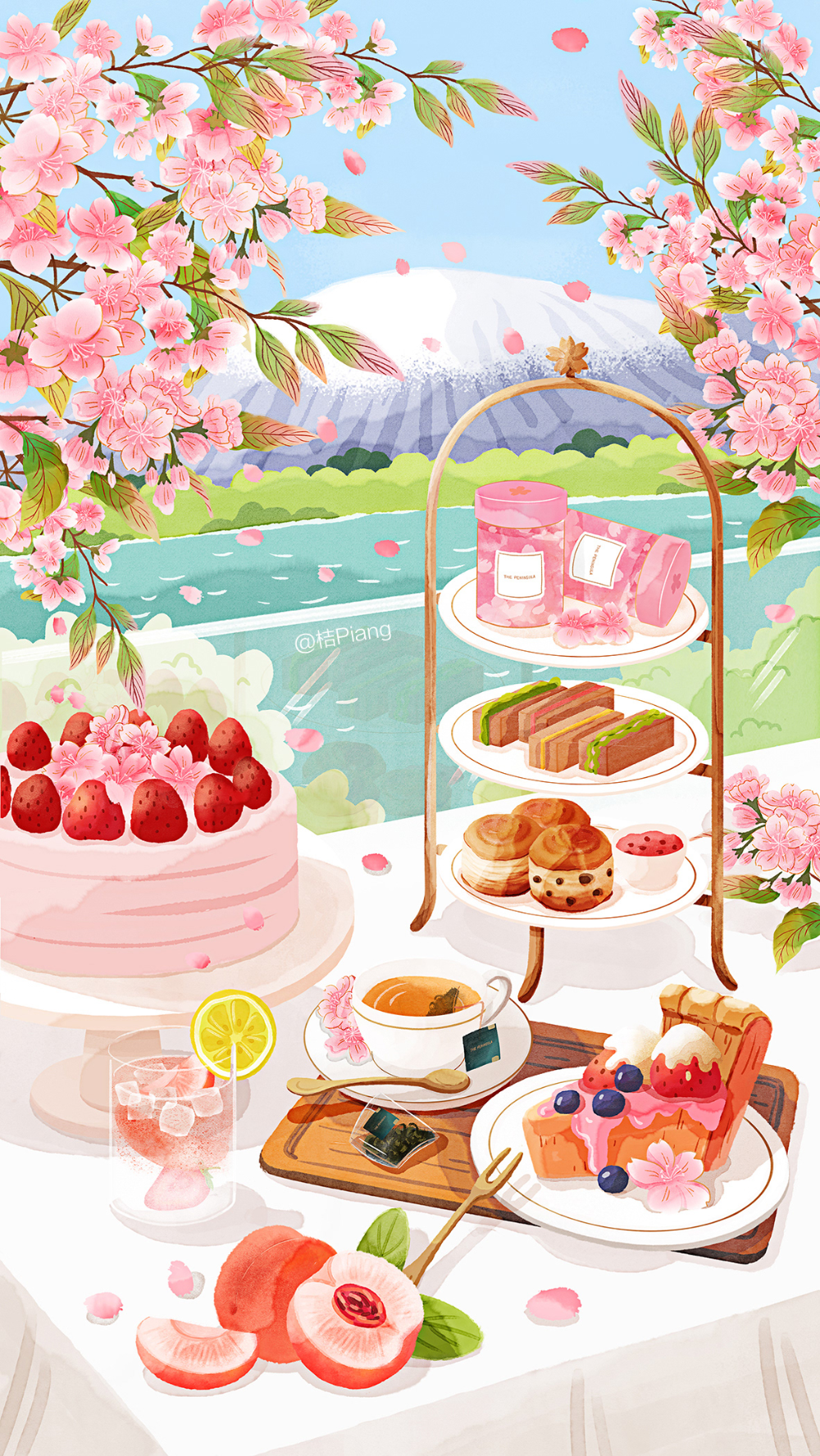 cherry blossom phone wallpaper