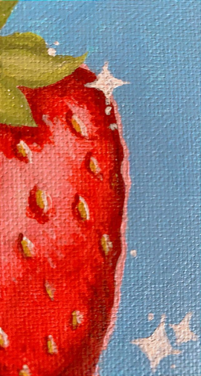 baby strawberry painting