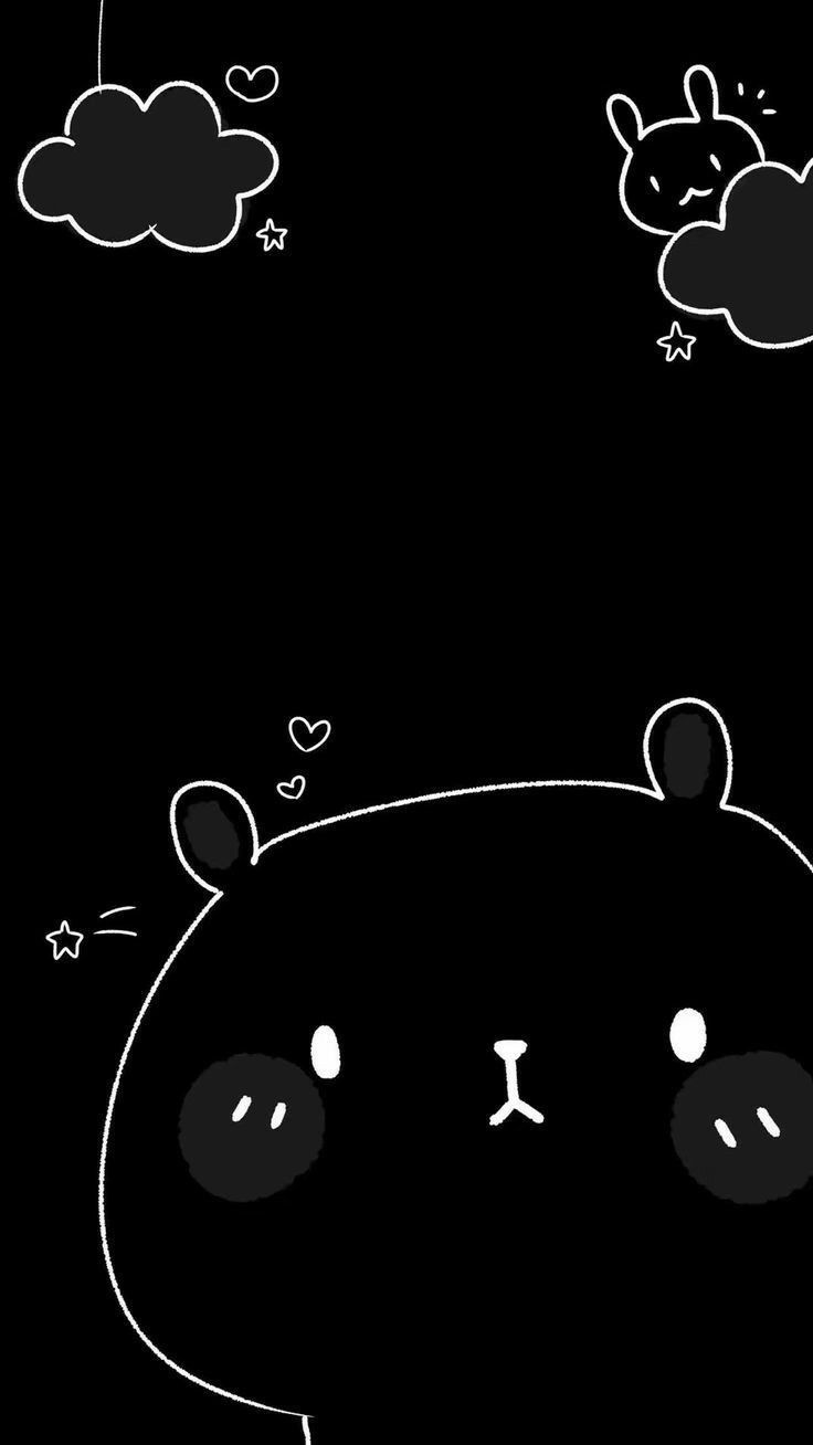 Kawaii Black Wallpapers - WallpaperSafari