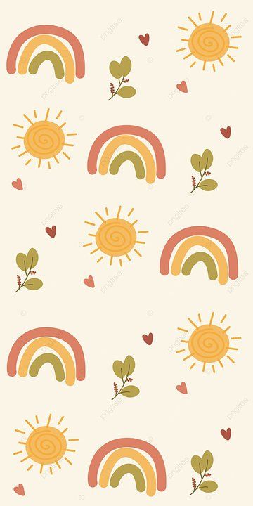 Cute And Simple Rainbow Pattern For Mobile Wallpaper Background