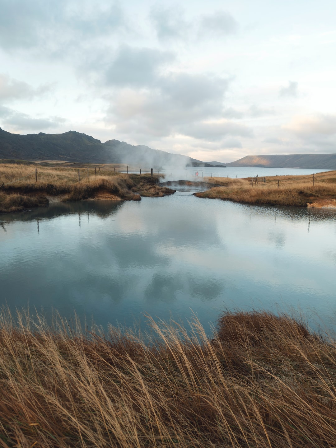 Steaming mud pots in the Seltún area of Iceland. Completely silent apart from the sounds of bubbling water and the wind.