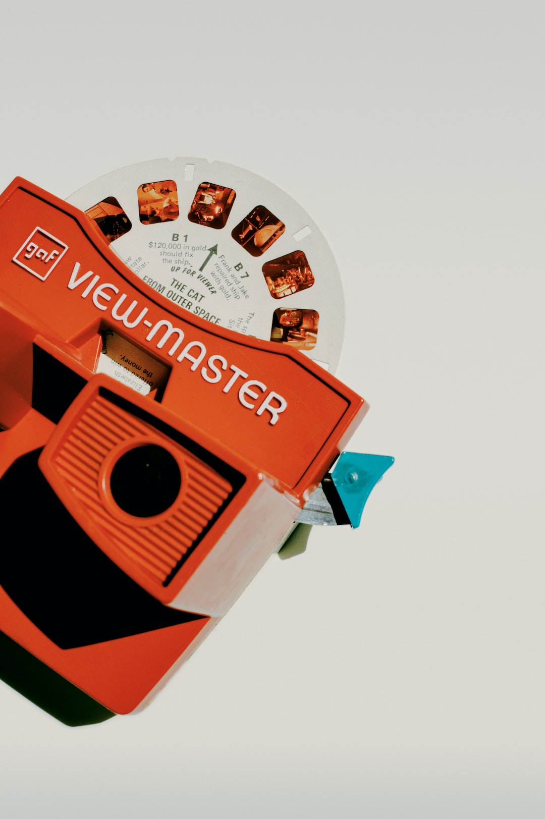 Red VIEW-MASTER from the 80's on white background