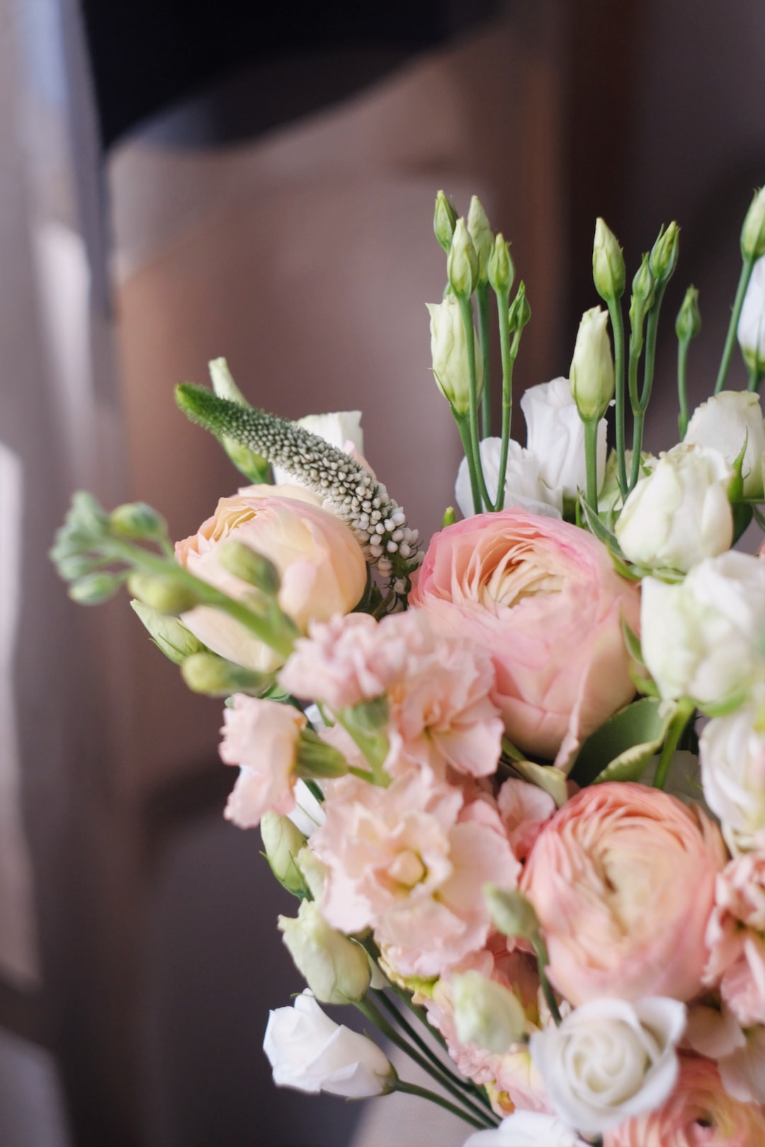 Bouquet with pink ranunculus 