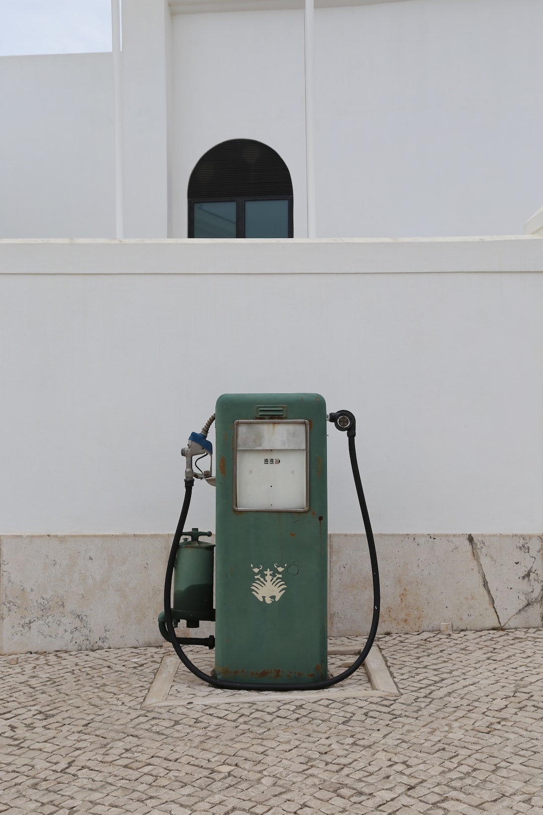 vintage green gas pump