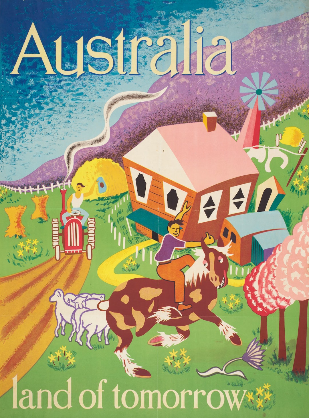 Poster - Australia Land of Tomorrow, circa 1948