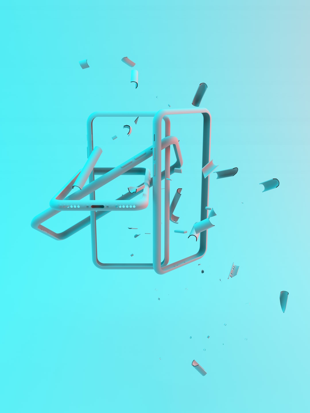Abstract 3D study of Phone - D