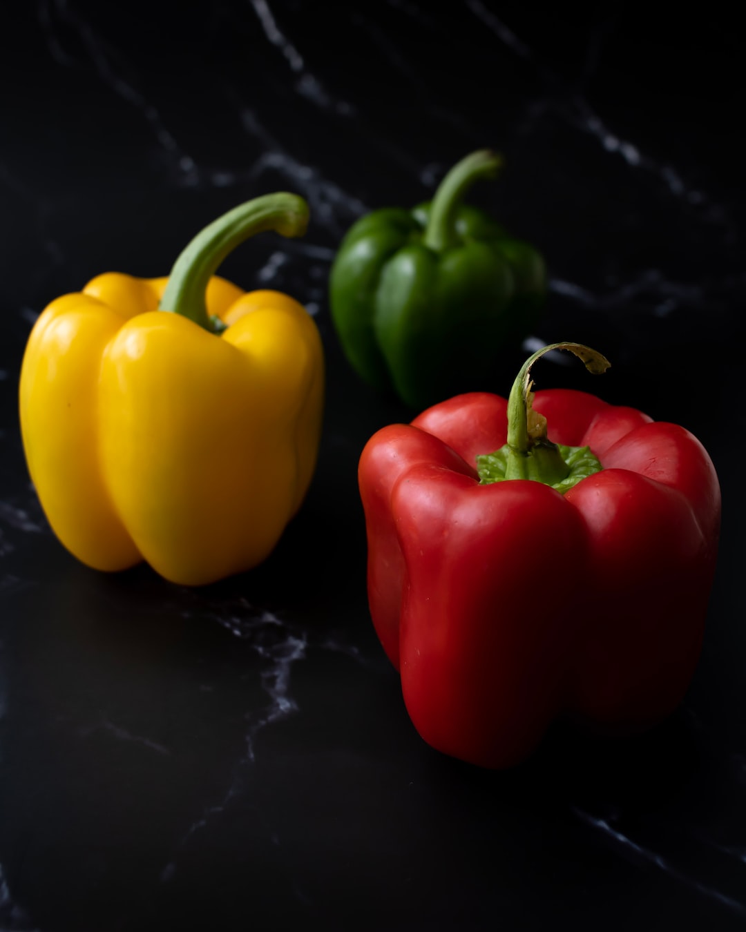 Red, Yellow and Green Capsicums