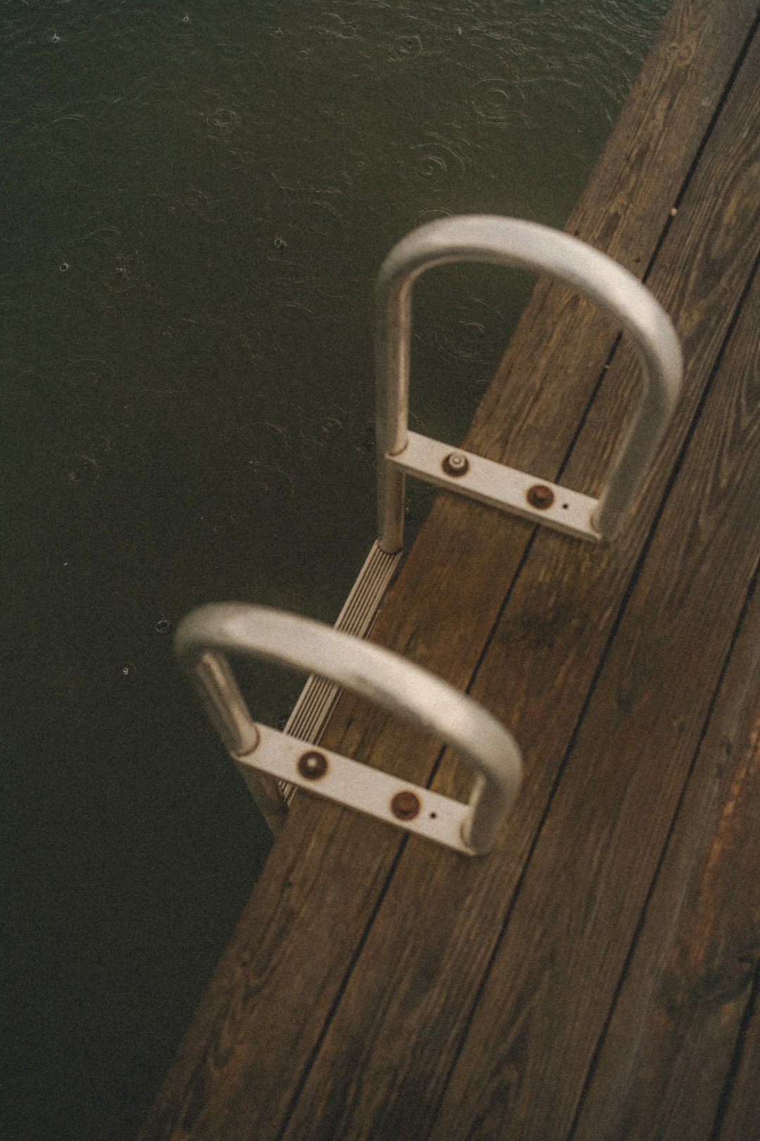 Moody skies make for some of the best photographing conditions. This was the ladder on a small dock that caught my eye. 