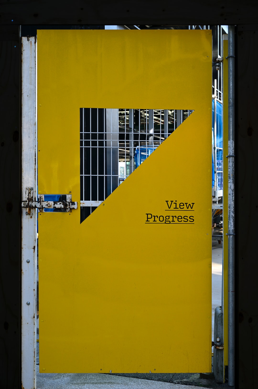 Yellow door. Construction in progress. A sneak peek...