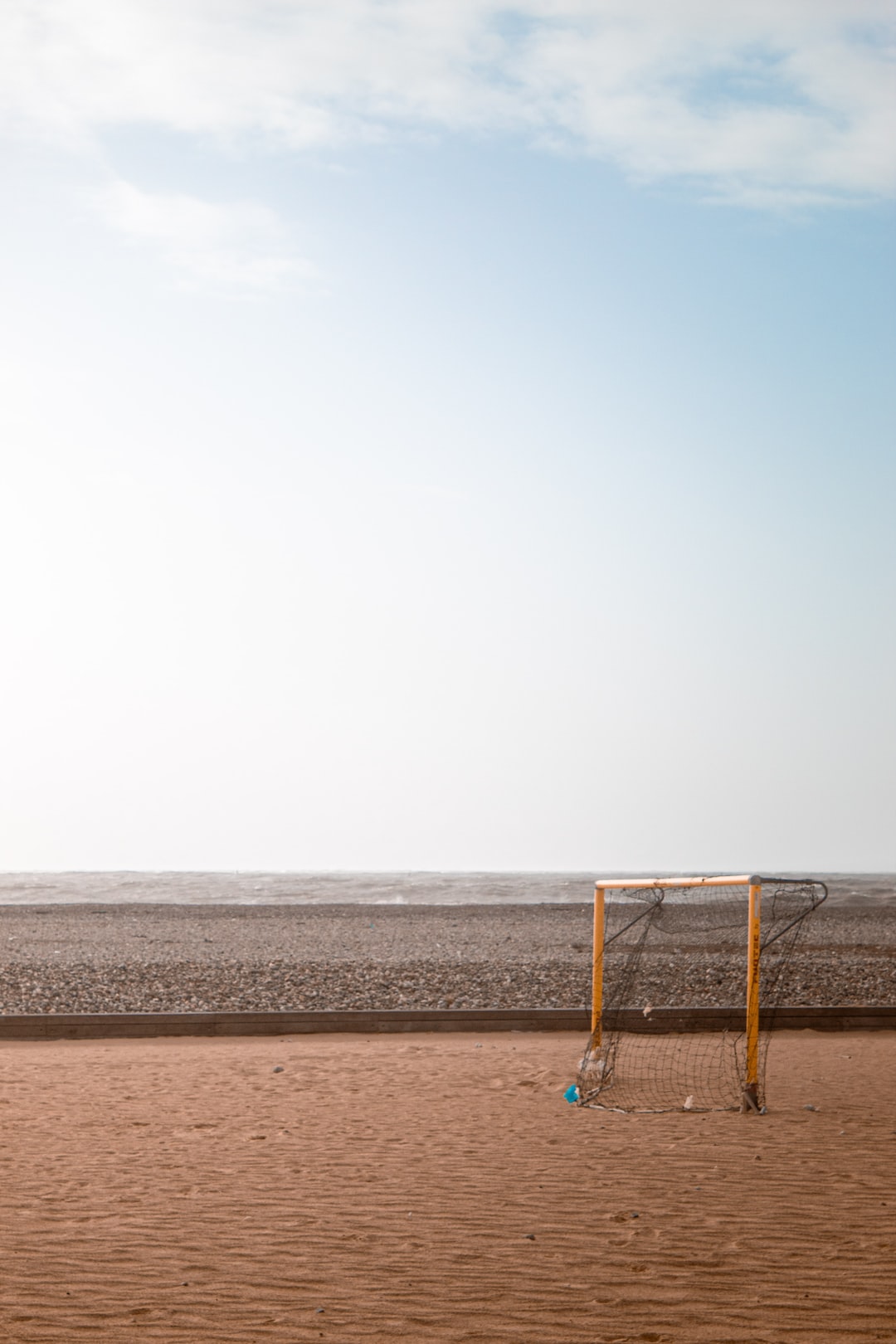 Soccer cage on the beach of Le Havre