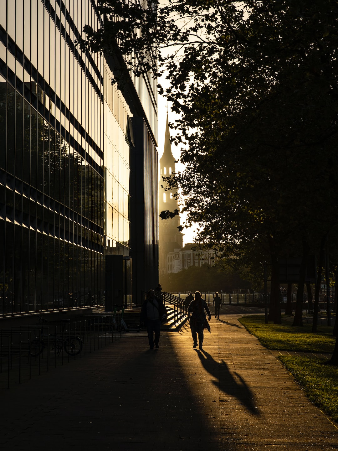 Autumn evening in Hamburg.