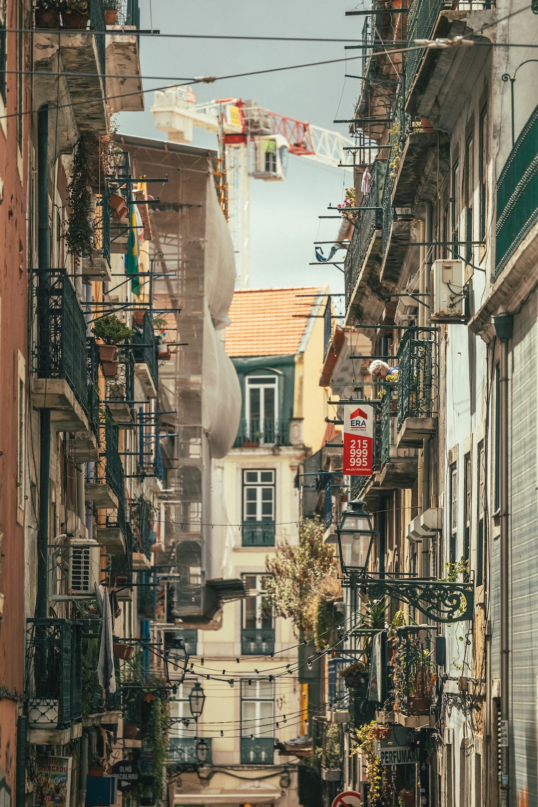 An alley in Lisbon, Portugal