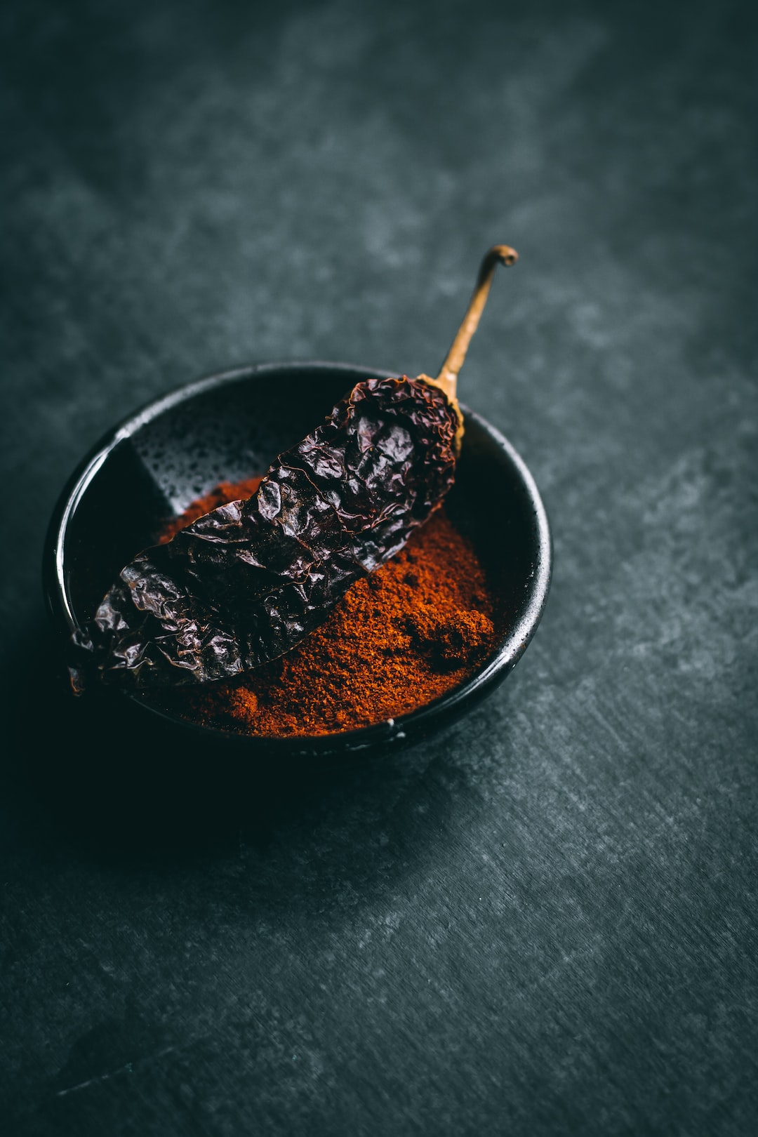 Paprika and a dried chilli