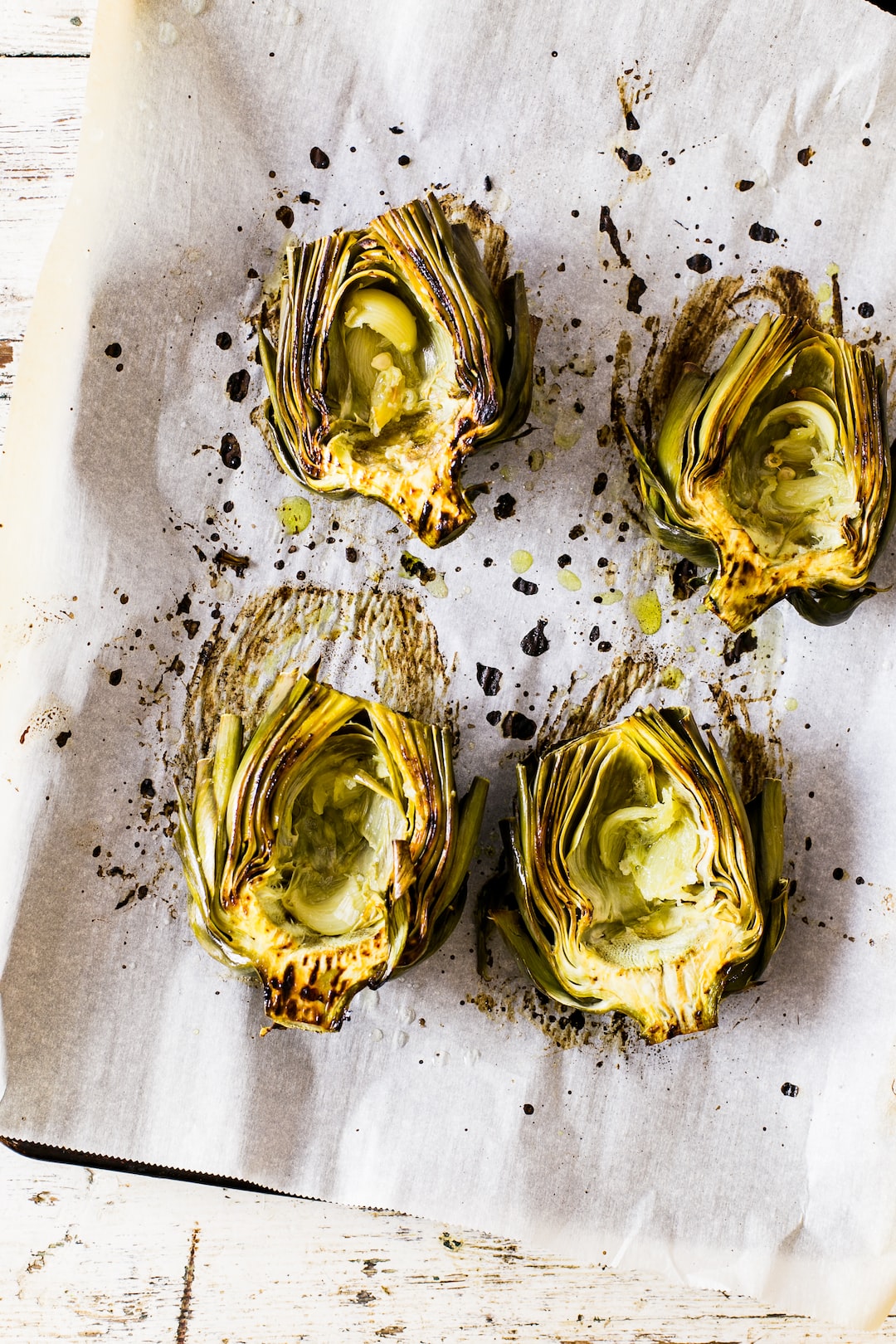 Roasted artichokes make a yummy veggie side dish. 