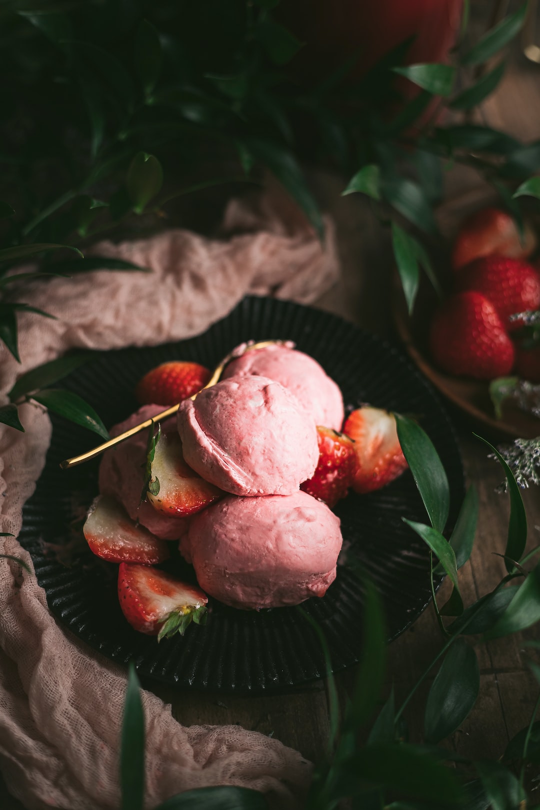 Strawberry Ice Cream, or is it? Food photography hack. DIY Ice Cream