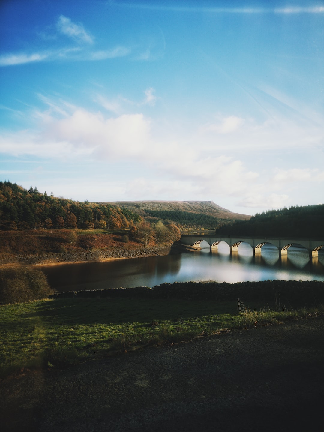 A shot of the beautiful Ladybower Reservoir located in Hope Valley, England. A gorgeous part of the Peak District National Park.