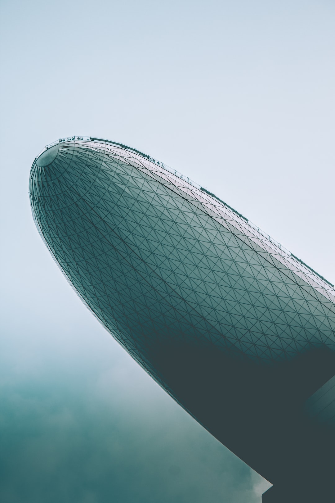 The underside of the Marina Bay Sands building in Singapore