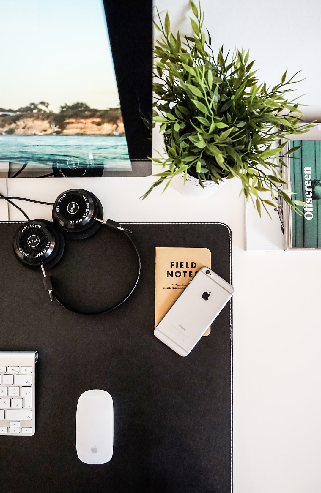 Flatlay with a small notebook