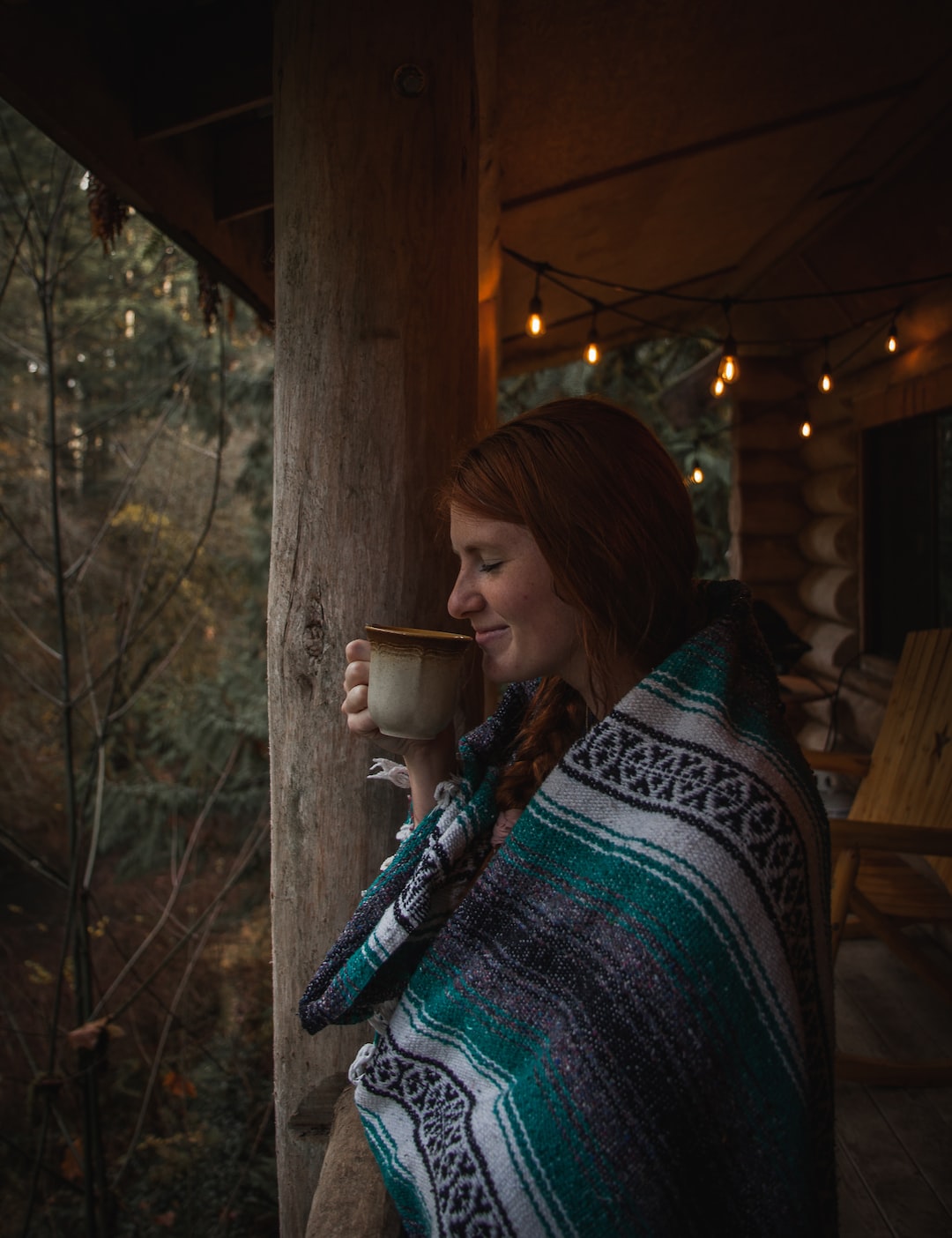 Woke up early to enjoy a cup of hot fresh Maui coffee at the cabin.