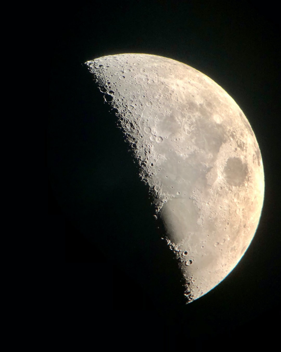 View of the beautiful Moon from a telescope.