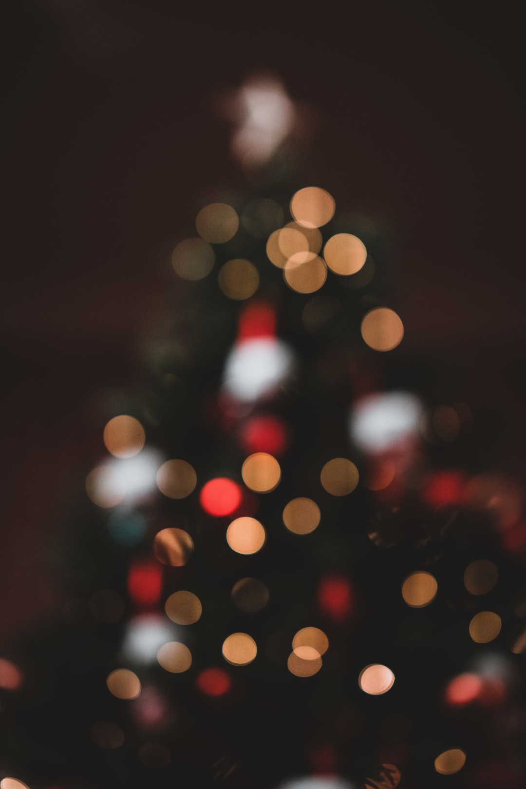 Christmas tree abstract bokeh lights