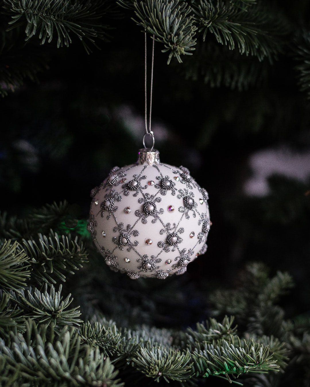 Christmas ornament on tree